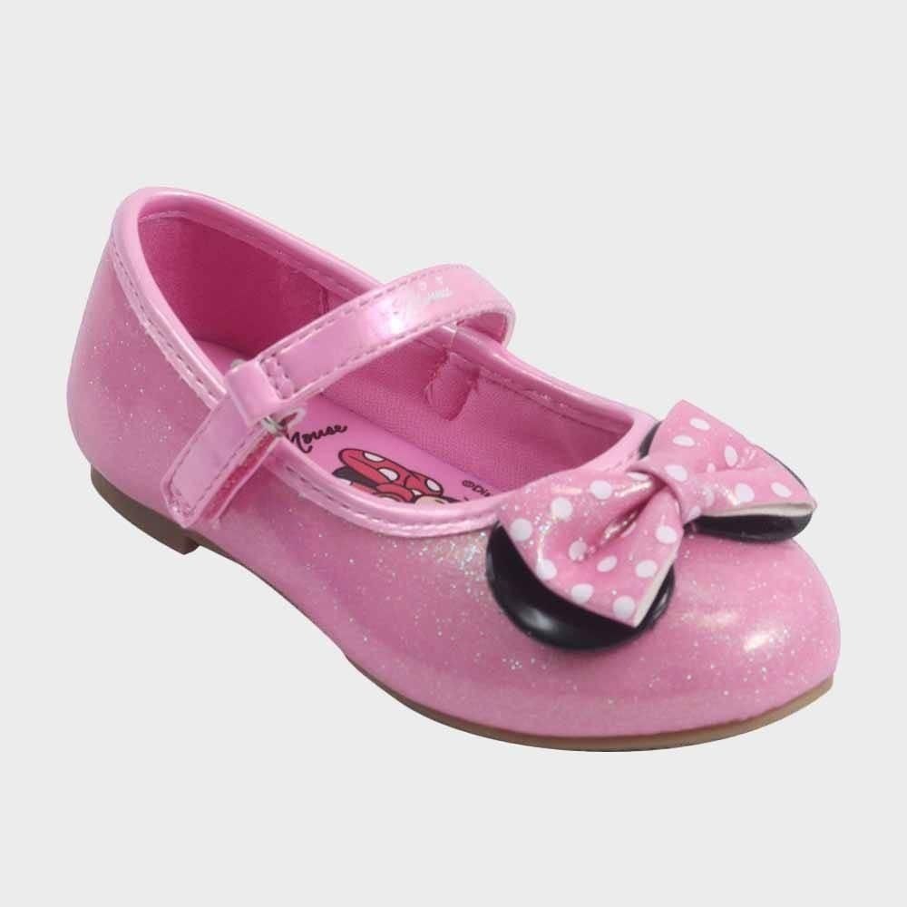 Disney Minnie Mouse Toddler Girls Pink Ballet Flats Mary Jane Shoes Size 12T